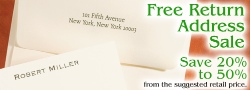 Free Return Address Promotion from Gifts in 24.com