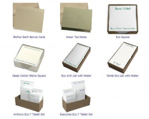Eco freindly green personalized stationery