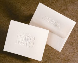 Traditional monogram note
