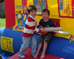 Emily's friends enjoy the party