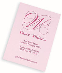 Flourish Customized Calling Card Flourish Customized Calling Card
