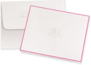 Classic Monogram Note with Border Classic Monogram Note with Border