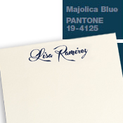 Splendor Cotton Letter Sheet in 'Majolica Blue' Splendor Cotton Letter Sheet in 'Majolica Blue'