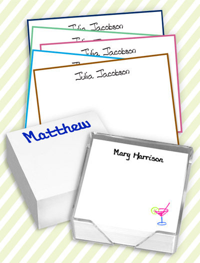 Personalized Cards, Notes, Notepads and Gifts