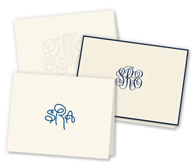 Wedding Note Cards on Personalized Monogrammed And Embossed Note Cards   Personalized