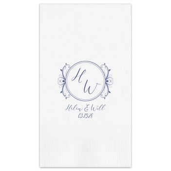 Paris Bloom Wedding Guest Towel - Printed