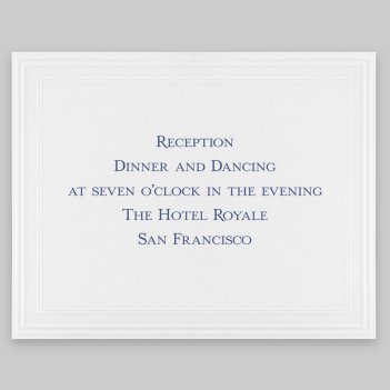 Tradition Reception Card - Raised Ink