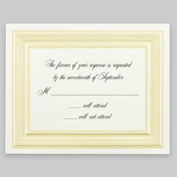 Amour Response Card - Raised Ink