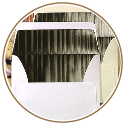 Personalized Black Taffeta Lined Envelopes