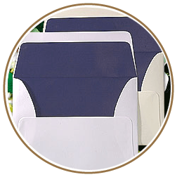 Personalized Navy Lined Envelopes