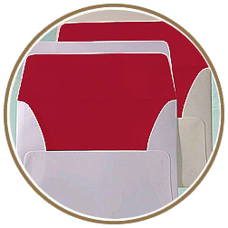 Personalized Red Lined Envelopes