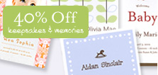 40% Off Keepsakes and Memories