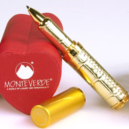 MonteVerde Diva Gold Alligator Ballpoint Pen