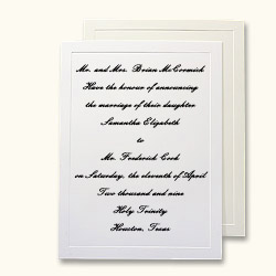 Knightsbridge Foldover Invitation