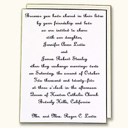Silver Silhouette Foldover Invitation