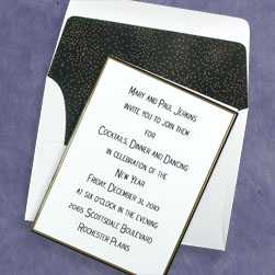 Gold & Black Minuet Invitation Card
