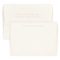 Embossed One-Line Card Embossed One-Line Card