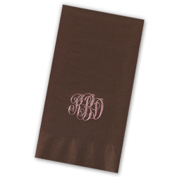 Foil Monogram Guest Towels Foil Monogram Guest Towels