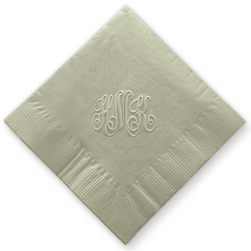 Embossed Monogram Napkins Embossed Monogram Napkins