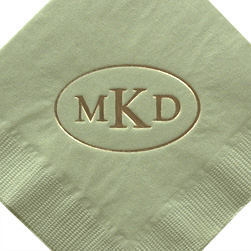 Circle Monogram Foil Stamped Napkins