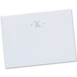 Embossed One Initial Cards