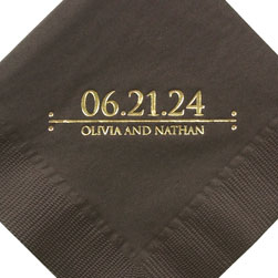 Our Special Day Foil-Stamped Napkins Our Special Day Foil-Stamped Napkins