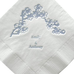 Spring Blossoms Foil Stamped Napkins