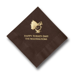 Turkey Foil-Stamped Napkins