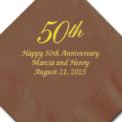 50th Anniversary Foil-Stamped Napkins