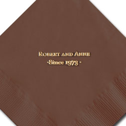 Anniversary Foil-Stamped Napkins