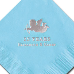 Cupid Foil-Stamped Napkins