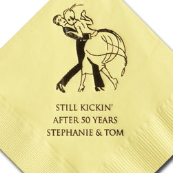 Dancers Foil-Stamped Guest Towels
