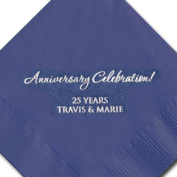 Anniversary Foil-Stamped Napkins