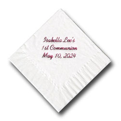 Three-Line Foil-Stamped Napkins