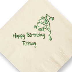 Frog Foil-Stamped Napkins