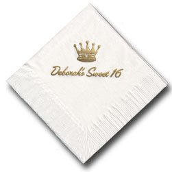 Crown Foil-Stamped Napkins
