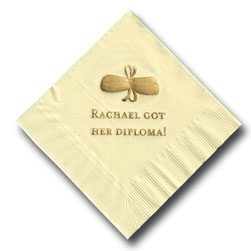 Diploma Foil-Stamped Napkins