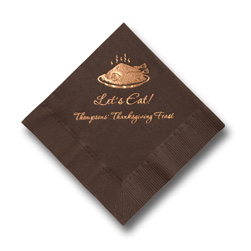Turkey Foil-Stamped Napkins