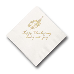 Cornucopia Foil-Stamped Napkins