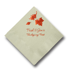 Leaves Foil-Stamped Napkins