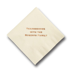 Foil-Stamped Napkins