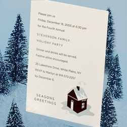 Seasons Greetings Invitation - Ivory