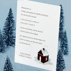 Seasons Greetings Invitation - White