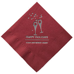 Champagne Holiday Napkins