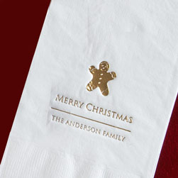 Gingerbread Man Holiday Guest Towel