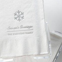 Snowflake Holiday Guest Towel
