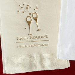 Champagne Holiday Guest Towel