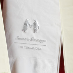Penguins Holiday Guest Towel