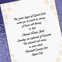 Snowflake Invitation Card