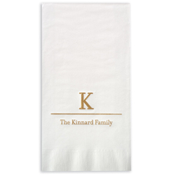 Initial & Name Foil-Stamped Guest Towels